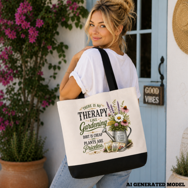 Gardening Therapy Canvas Tote Bag