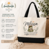Personalized Frog Tote Bag | Custom Name Canvas Bag
