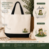 Personalized Frog Tote Bag | Custom Name Canvas Bag