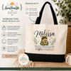 Personalized Frog Tote Bag | Custom Name Canvas Bag