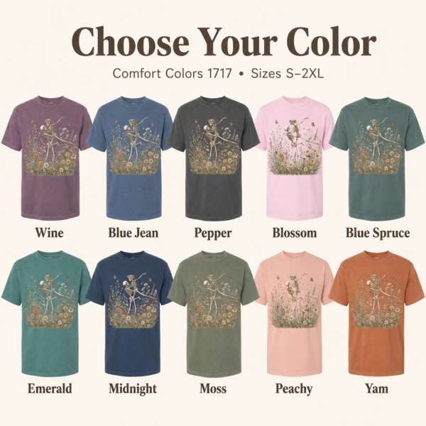 Skeleton Lovers Wildflower T-Shirt
