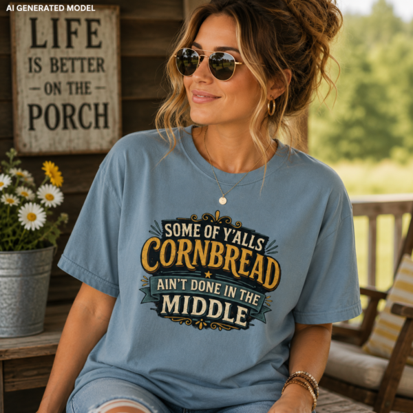 Cornbread Ain’t Done in the Middle T-Shirt