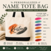 Personalized Name Canvas Tote Bag