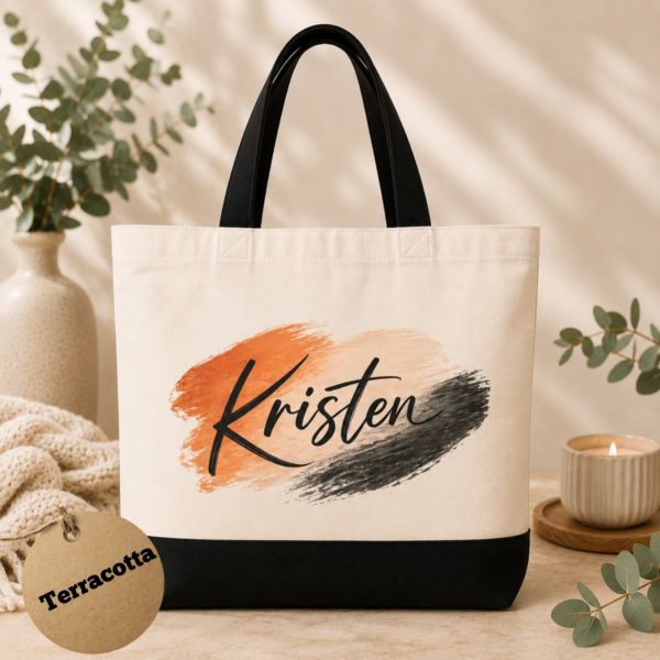 Personalized Name Canvas Tote Bag