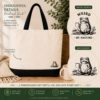 weird by nature gift tote back Weird by Nature Frog Canvas Tote Bag