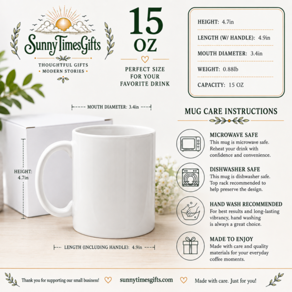 mug care and specs Cornbread Ain’t Done Mug – 15 oz