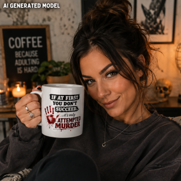 only attempted murder mock-2 Attempted Murder 15 oz Funny Coffee Mug