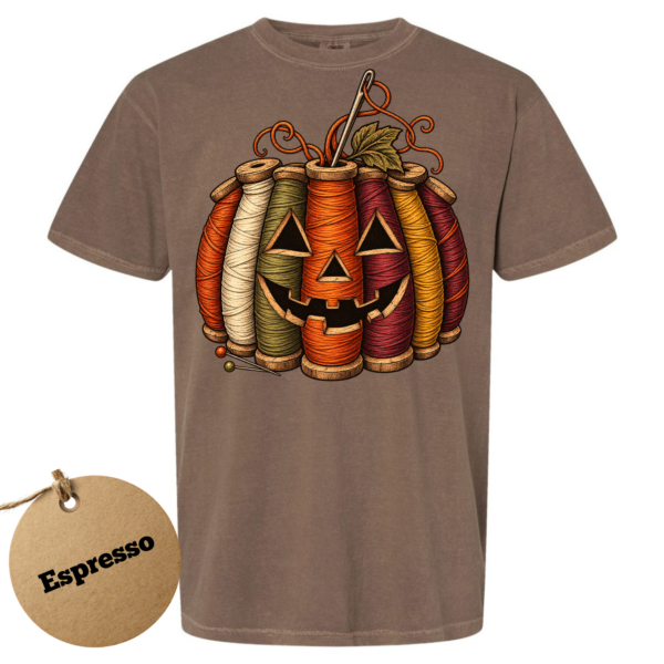 thread pumpkin espresso Sewing Pumpkin Halloween Shirt