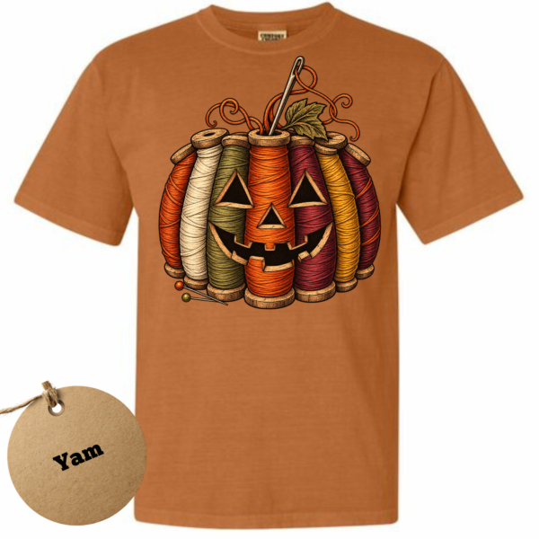 thread pumpkin yam Sewing Pumpkin Halloween Shirt